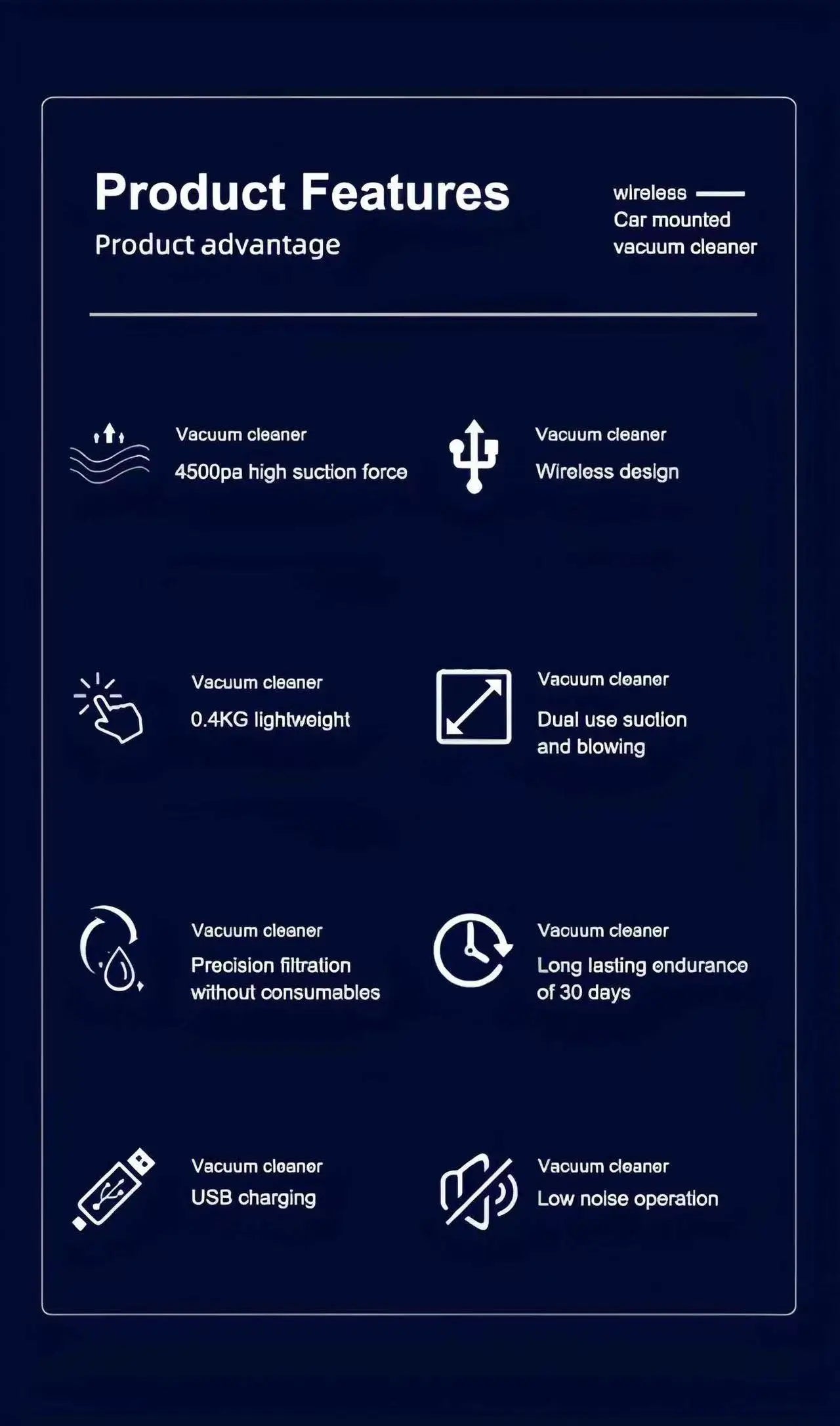 Mini Cordless Handheld Vacuum Cleaner – 120W Strong Suction