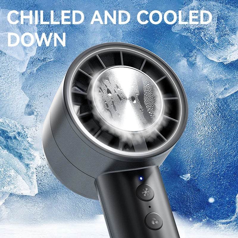 HomeSpark Mini Handheld Cooling Fan – USB Rechargeable, 3‑Speed Air Cooler