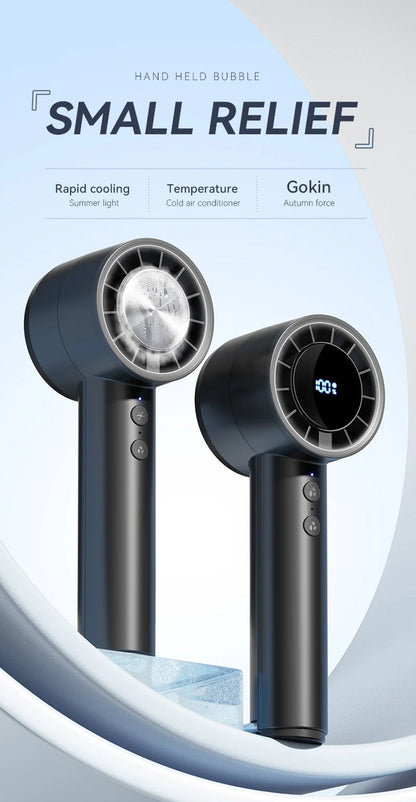 HomeSpark Mini Handheld Cooling Fan – USB Rechargeable, 3‑Speed Air Cooler