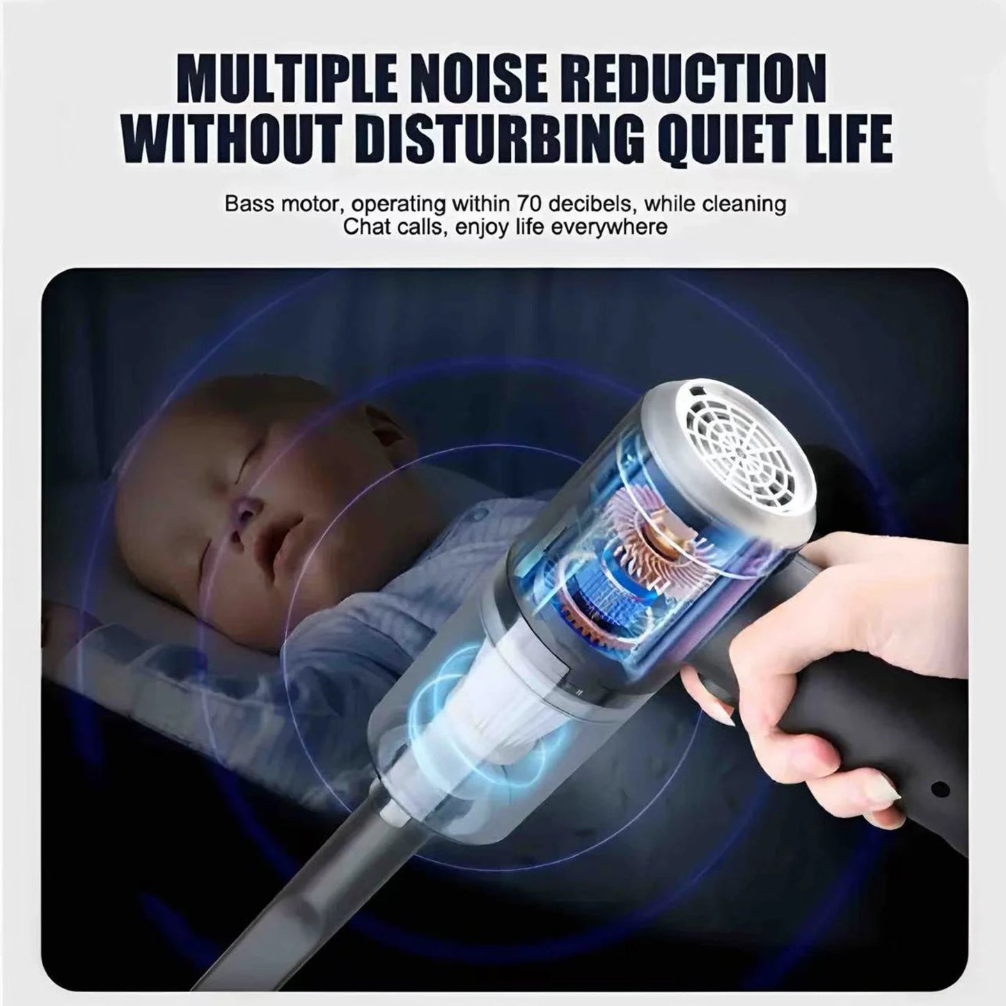 Mini Cordless Handheld Vacuum Cleaner – 120W Strong Suction